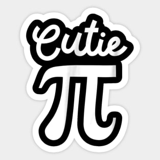 Pi Day Gift Art Women Kids Men Toddler Math Teacher Cutie Pi Sticker